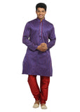 Purple Indian Wedding Kurta Pajama Sherwani - Indian Ethnic Wear for Men