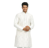 White Indian Wedding Kurta Pajama for Men