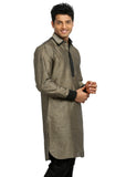 Dark Tan Pathani Kurta Sherwani - Indian Ethnic Wear for Men