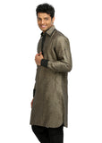 Dark Tan Pathani Kurta Sherwani - Indian Ethnic Wear for Men