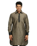 Dark Tan Pathani Kurta Sherwani - Indian Ethnic Wear for Men