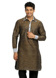 Dark Golden Rod Pathani Kurta for Men