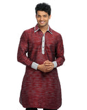 Scarlet Pathani Kurta for Men