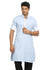 Cool Blue Cotton Fabric Pathani Kurta for Men