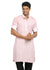 Light Pink Cotton Fabric Pathani Kurta for Men