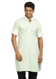 Light Green Cotton Fabric Pathani Kurta for Men