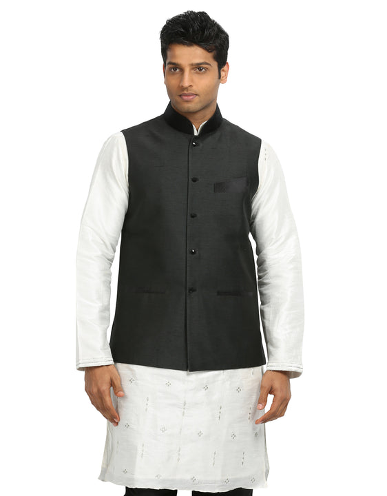 Black Nehru Jacket for Men