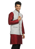 Silver Nehru Jacket for Men