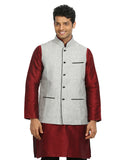 Silver Nehru Jacket for Men