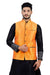 Saris and Things Tangerine Orange Nehru Jacket for Men