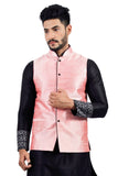 Saris and Things Bubblegum Nehru Jacket for Men