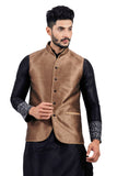 Saris and Things Sienna Coffee Nehru Jacket for Men