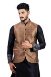 Saris and Things Sienna Coffee Nehru Jacket for Men