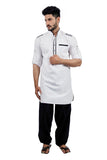 Saris and Things White Pathani Suit for Men