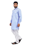 Saris and Things Skyblue Pathani Suit for Men