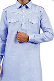 Saris and Things Skyblue Pathani Suit for Men