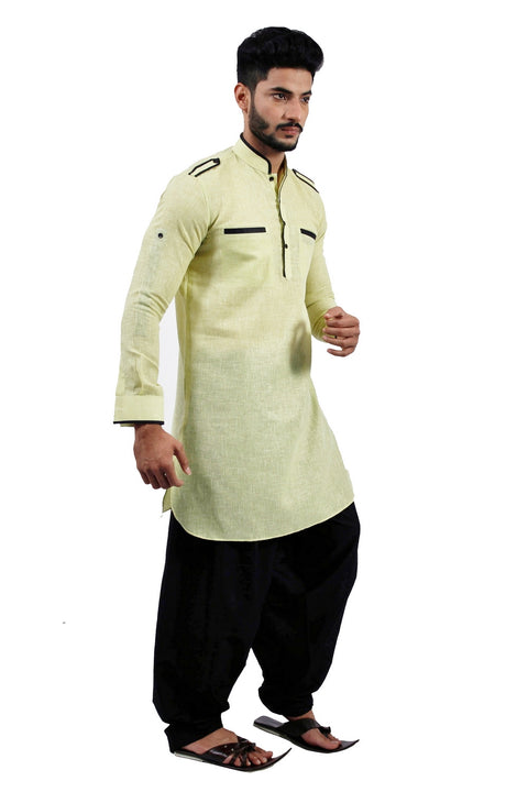 Saris and Things Limegreen Pathani Suit for Men