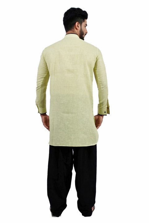 Saris and Things Limegreen Pathani Suit for Men