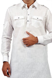 Saris and Things White Pathani Suit for Men