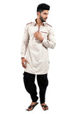 Saris and Things Almond Pathani Suit for Men