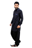 Saris and Things Black Pathani Suit for Men