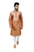 Indian Traditional Cotton Silk Light Brown Kurta Pajama for Men