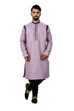 Indian Traditional Cotton Silk Lavender Kurta Pajama for Men