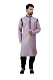 Indian Traditional Cotton Silk Lavender Kurta Pajama for Men