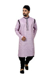 Indian Traditional Cotton Silk Lavender Kurta Pajama for Men