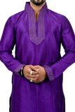 Indian Traditional Silk Purple Kurta Pajama for Men