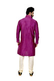 Indian Traditional Ghiccha Silk Darkmagenta Kurta Pajama for Men