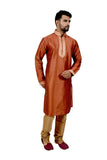 Indian Traditional Silk Sienna Kurta Pajama for Men