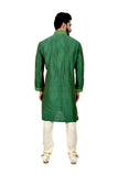 Indian Traditional Ghiccha Silk Green Kurta Pajama for Men