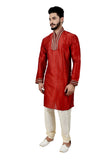 Indian Traditional Silk Maroon Kurta Pajama for Men