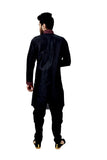 Indian Traditional Silk Black Kurta Pajama for Men