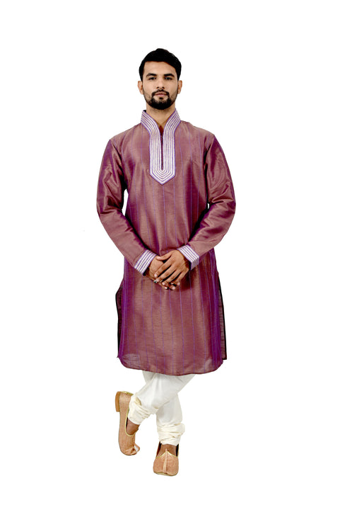 Indian Traditional Silk Brown Kurta Pajama for Men