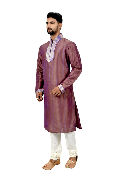 Indian Traditional Silk Brown Kurta Pajama for Men