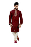 Indian Traditional Silk Maroon Kurta Pajama for Men