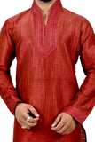 Indian Traditional Ghiccha Silk Blue Kurta Pajama for Men