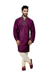 Indian Traditional Silk Purple Kurta Pajama for Men