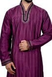 Indian Traditional Silk Purple Kurta Pajama for Men