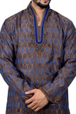 Indian Traditional Brocade Silk Multicolour Kurta Pajama for Men