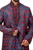 Indian Traditional Brocade Silk Multicolour Kurta Pajama for Men