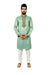 Indian Traditional Brocade Silk Aquamarine Kurta Pajama for Men