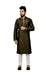 Indian Traditional Brocade Silk Multicolour Kurta Pajama for Men