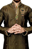 Indian Traditional Brocade Silk Multicolour Kurta Pajama for Men