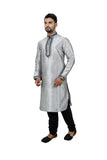 Indian Traditional Silk Grey Kurta Pajama for Men