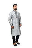 Indian Traditional Silk Grey Kurta Pajama for Men