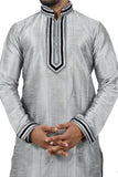 Indian Traditional Silk Grey Kurta Pajama for Men