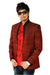 Trendy Apple Cut Rust Blazer for Men